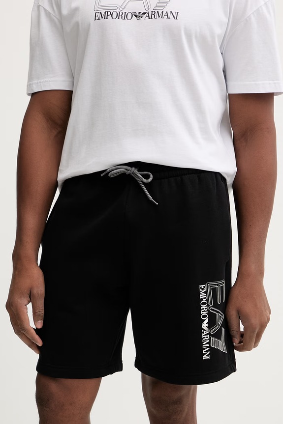 EA7 Emporio Armani pantaloni scurți tricotaj negru AF10377.7M001324
