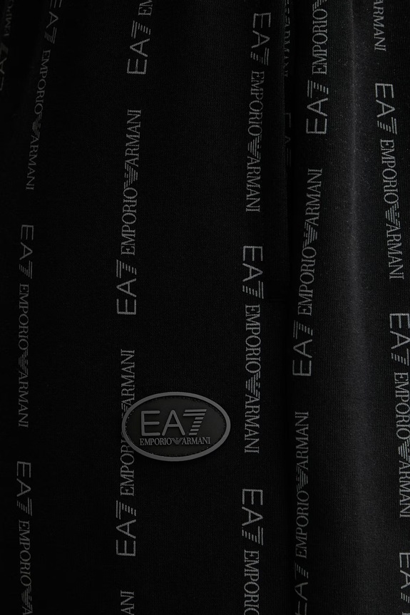 EA7 Emporio Armani teplákové šortky pánske s bavlnou čierna AF12660.7M001393