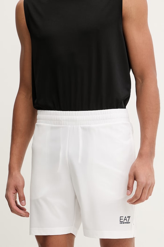 EA7 Emporio Armani športové šortky pánske látka biela AF21059.7M001529