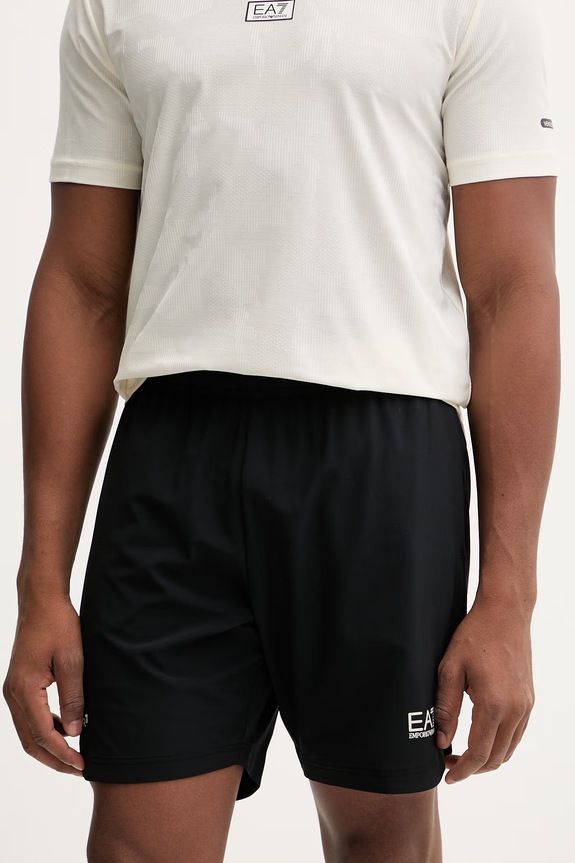 EA7 Emporio Armani szorty treningowe z elastanem czarny AF21059.7M002295