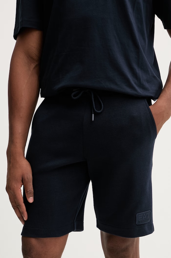 EA7 Emporio Armani pantaloni scurți tricotaj bleumarin AF22262.7M001365