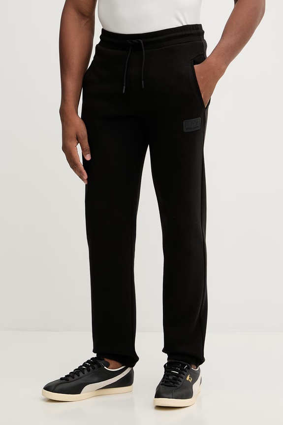 EA7 Emporio Armani spodnie dresowe dzianina czarny AF22262.7M001366