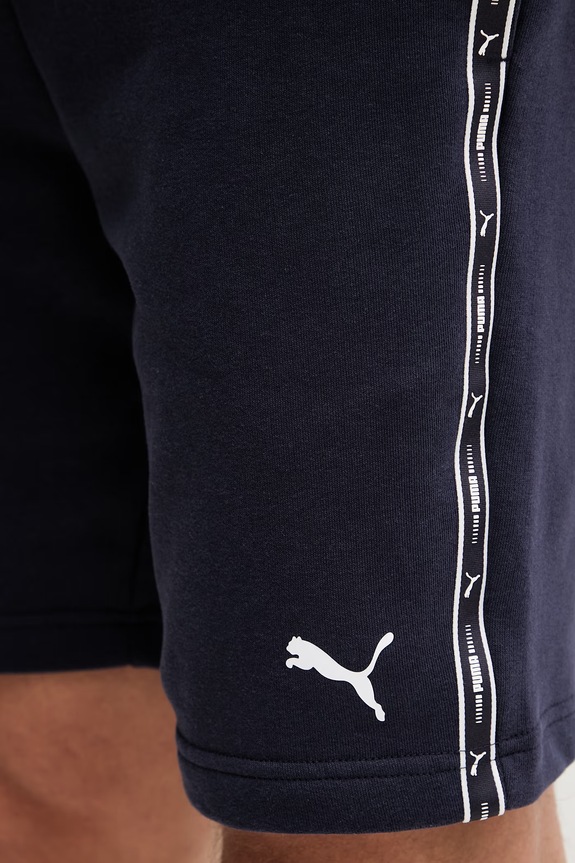 Puma teplákové šortky pánske s bavlnou Essential Tape tmavomodrá 691696