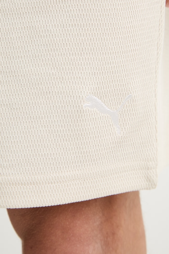 Puma pantaloni scurți de trening pentru bărbați, cu bumbac Essential Elevated bej 692021