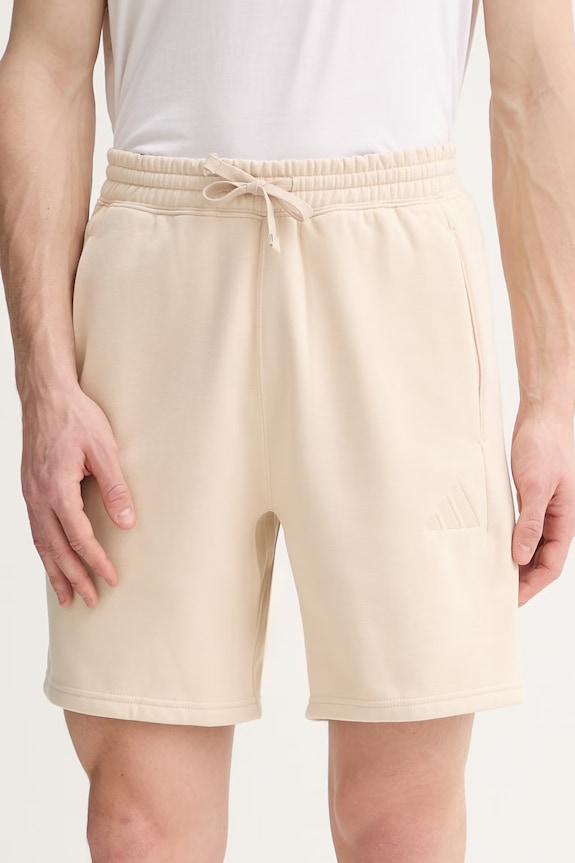 adidas pantaloni scurți tricotaj bej KC3164
