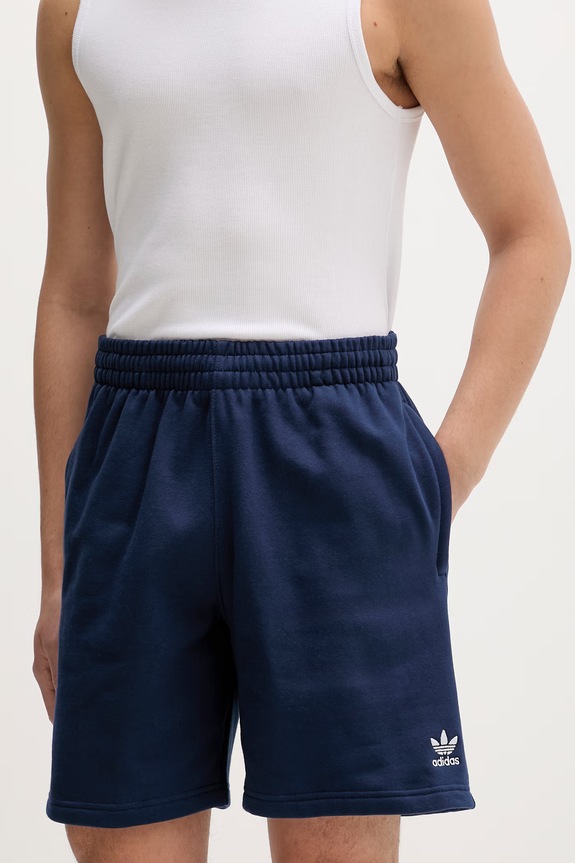 Σορτς adidas Originals απλικέ σκούρο μπλε KE3385