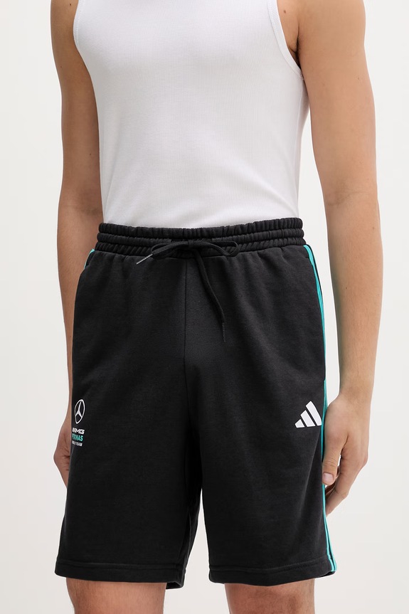 Σορτς adidas x Mercedes πλεκτό ύφασμα μαύρο KE5912