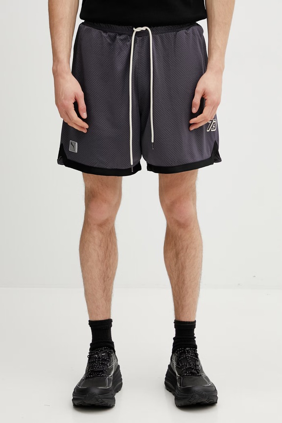 Puma pantaloni scurți Represent tricotaj gri 635802