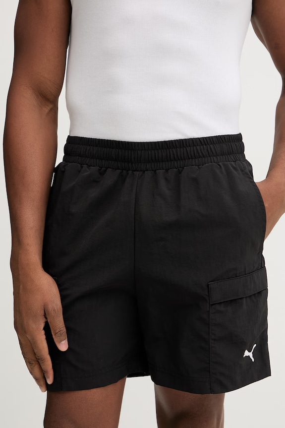 Puma szorty Wardrobe Essential tkanina czarny 629656