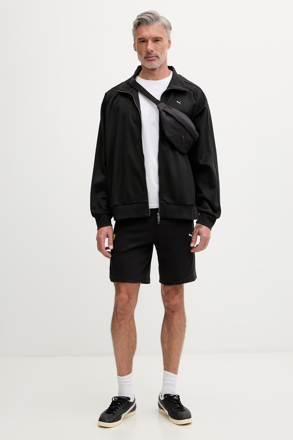 Puma pantaloni scurți de trening pentru bărbați, cu bumbac Ferrari PM1 634245 negru SS26