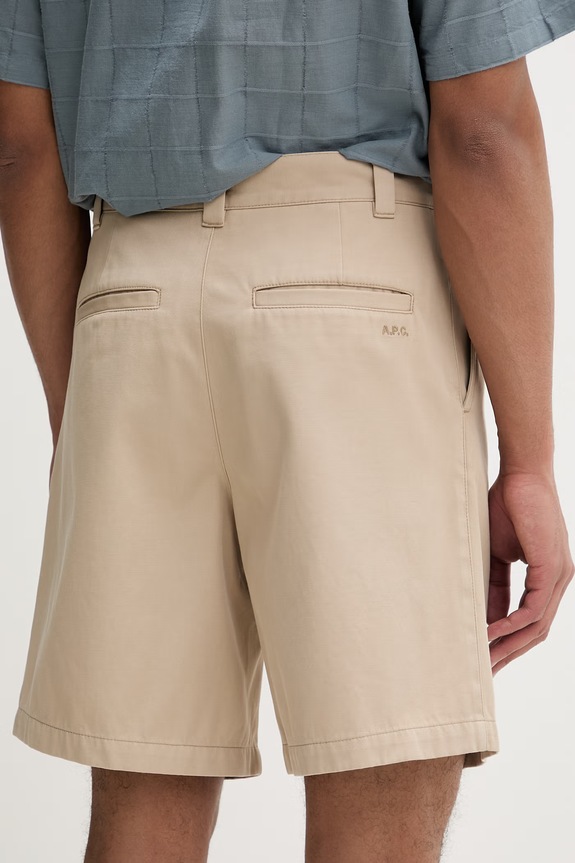 Abbigliamento A.P.C. pantaloncini da uomo in cotone COHNZ.H10020 beige