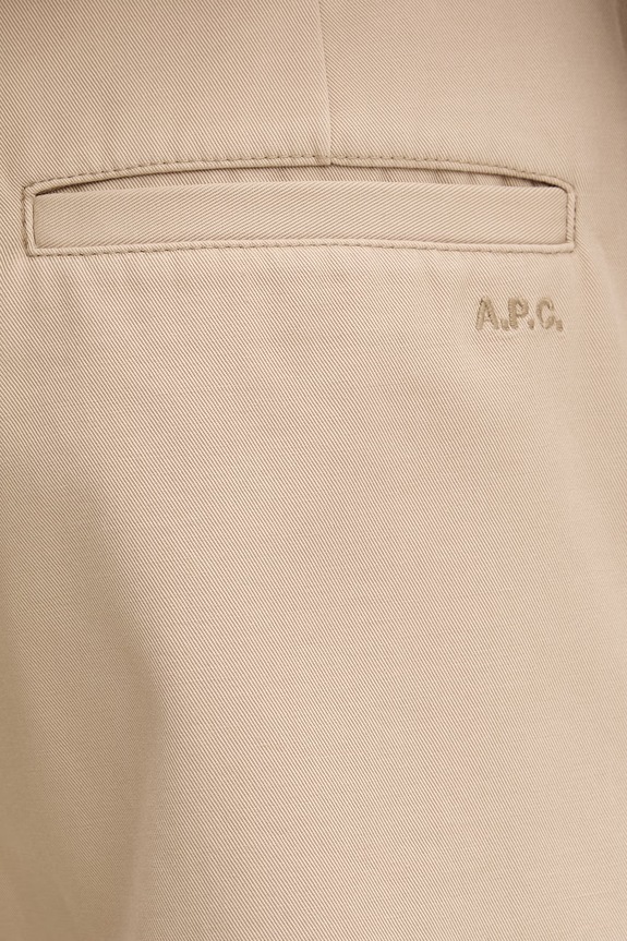A.P.C. pantaloncini da uomo in cotone beige COHNZ.H10020