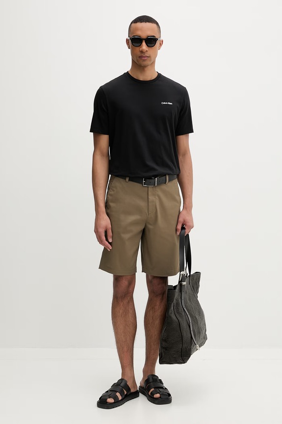 Calvin Klein šortky pánske s bavlnou LV04LB600G zelená SS26