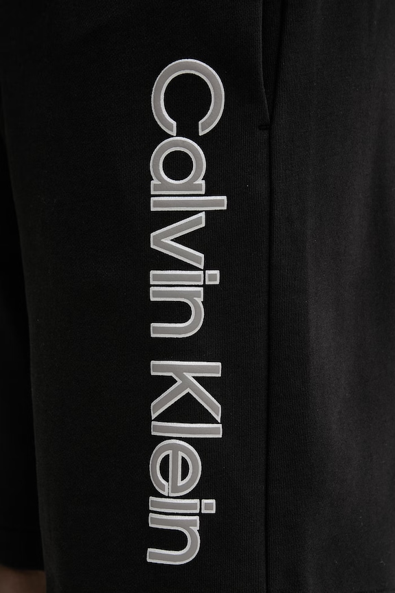 Calvin Klein teplákové šortky pánske bavlnené čierna LV04LF240G