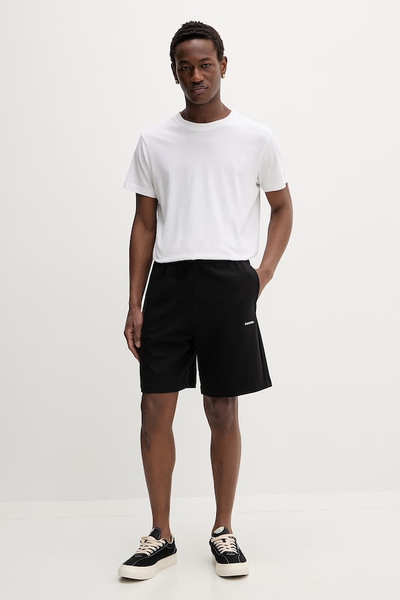 Calvin Klein szorty dresowe męskie bawełniane LV04LF244G czarny SS26