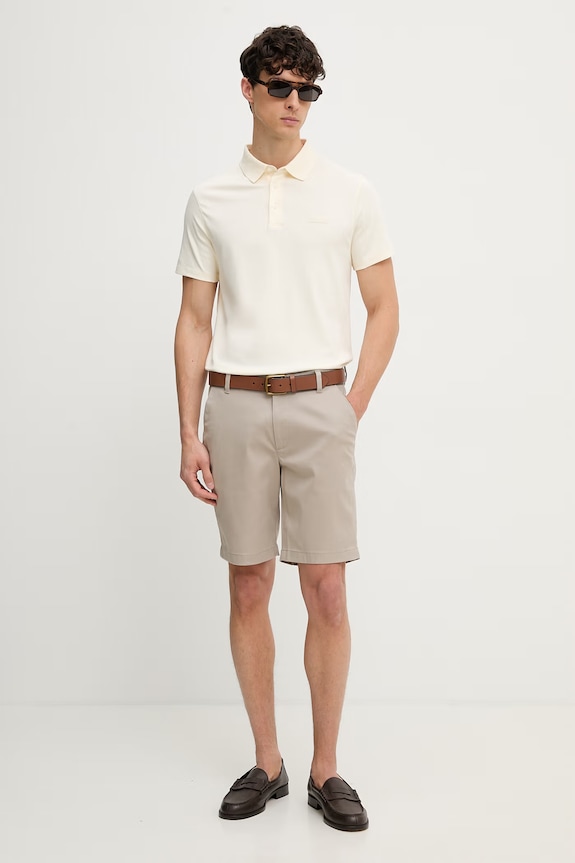 Calvin Klein szorty męskie LV04LF601G beżowy SS26