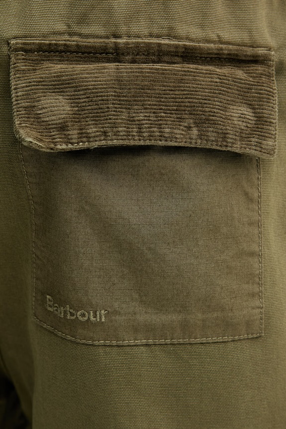 Barbour szorty męskie bawełniane Declan zielony MST0084