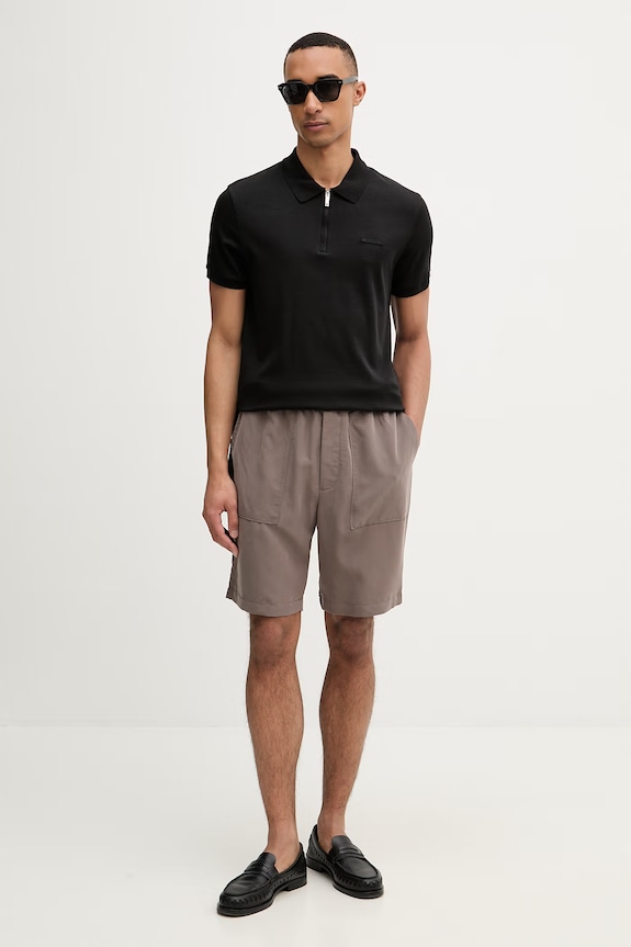 Calvin Klein Kratke hlače moške z modalom LV04LF614G rjava SS26