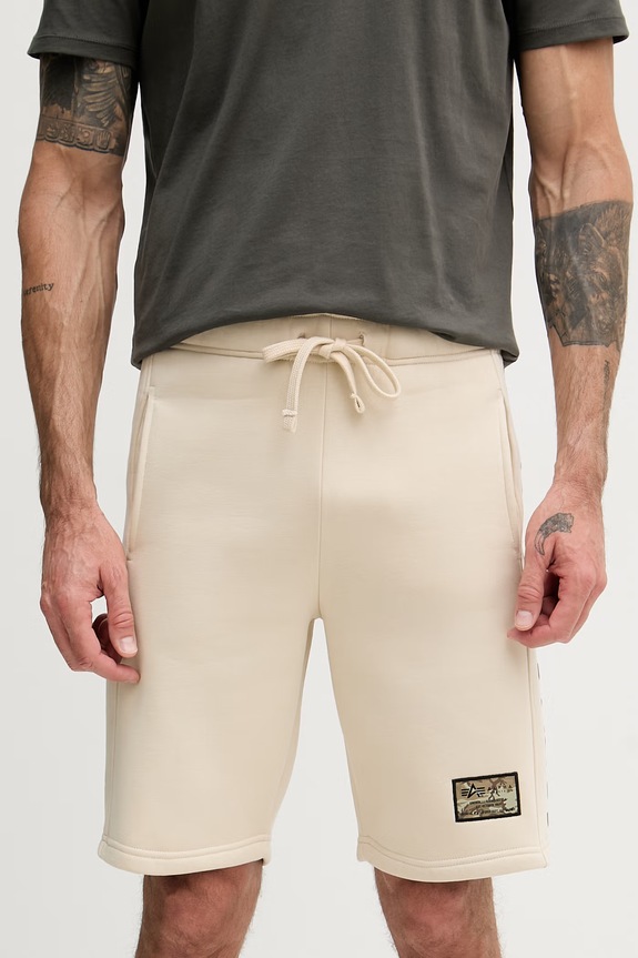 Alpha Industries melegítő férfi pamut Camo Jogger Shorts bézs 156377