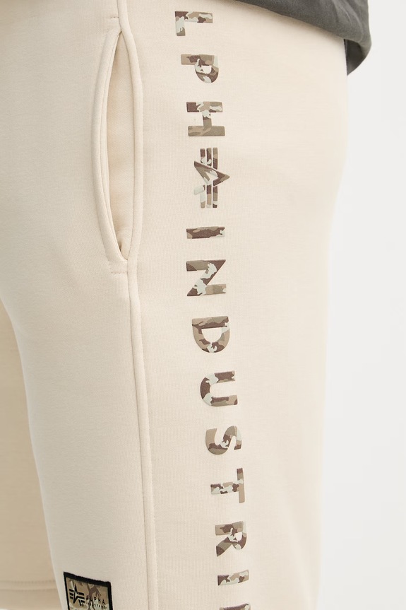 Alpha Industries melegítő férfi pamut Camo Jogger Shorts bézs 156377