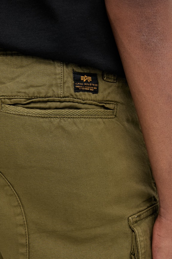 Alpha Industries Canvas Cargo Short pantaloni scuți cargo din bumbac pentru bărbați verde 156264