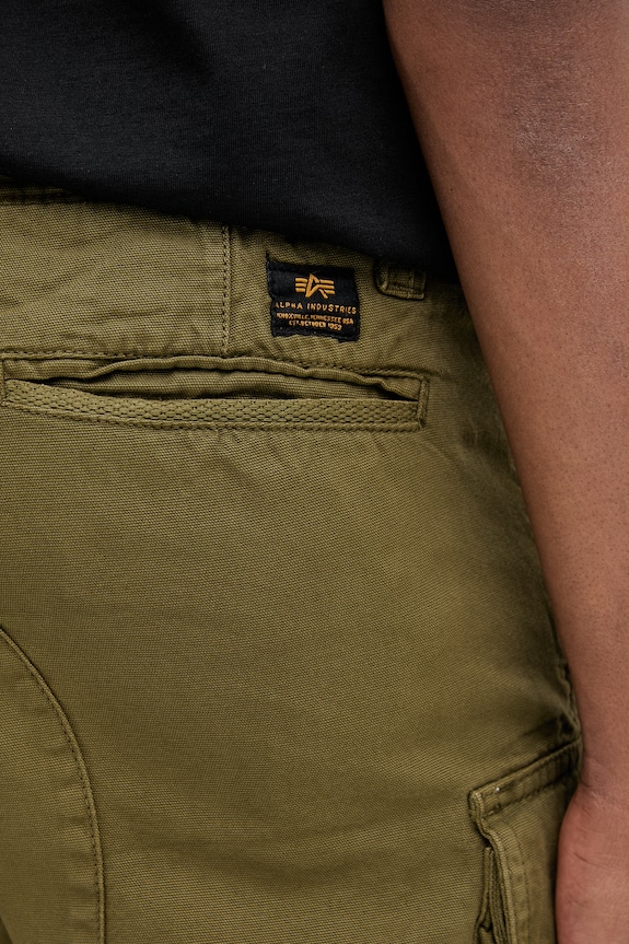 Alpha Industries Canvas Cargo Short pantaloni scuți cargo din bumbac pentru bărbați verde 156264