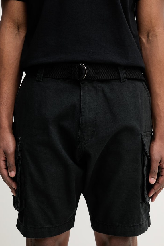 Alpha Industries Mesh Utility pantaloncini cargo in cotone da uomo nero 266251