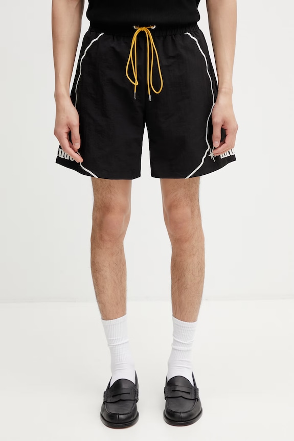 RHUDE Moonlight Pista pantaloni scurți pentru bărbați negru RHSS26SH010053