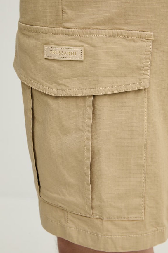 Βαμβακερό σορτσάκι Trussardi μπεζ P024M000109N