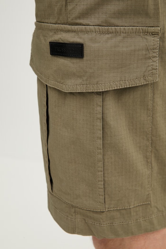 Βαμβακερό σορτσάκι Trussardi πράσινο P024M000109N