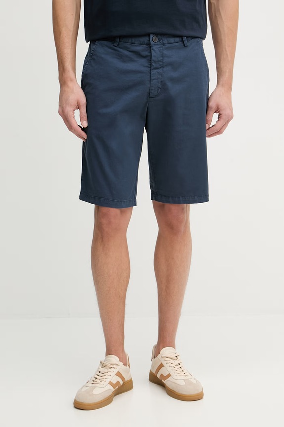 Trussardi šortky pánske bavlnené s elastanom tmavomodrá P026M000118N