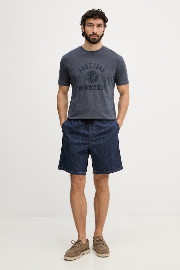 Trussardi pantaloni scurți pentru bărbați, din denim P414M000141N bleumarin SS26