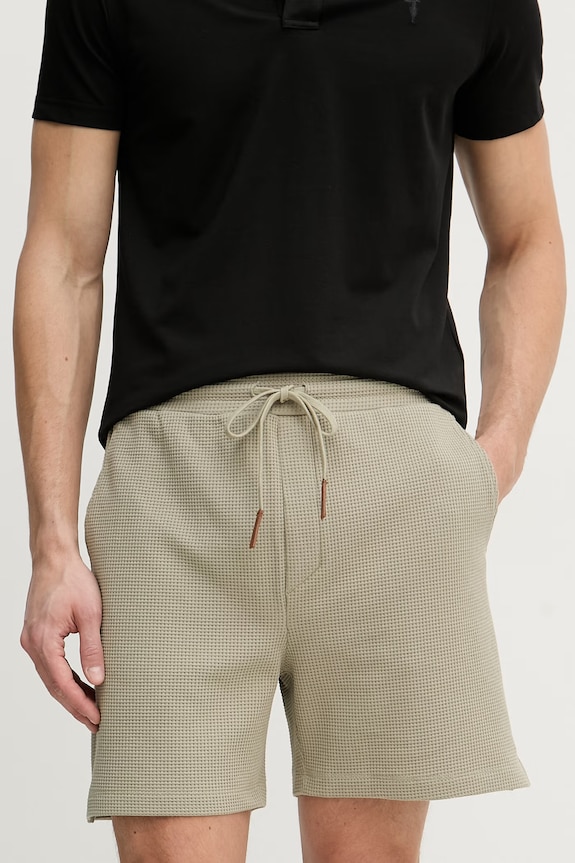 Trussardi teplákové šortky pánske bavlnené s elastanom zelená P8078000069N