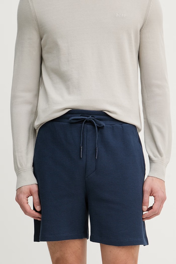 Trussardi teplákové šortky pánske bavlnené s elastanom tmavomodrá P8078000069N