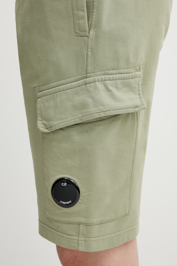 C.P. Company szorty bawełniane zielony 20CMSB704A002246G