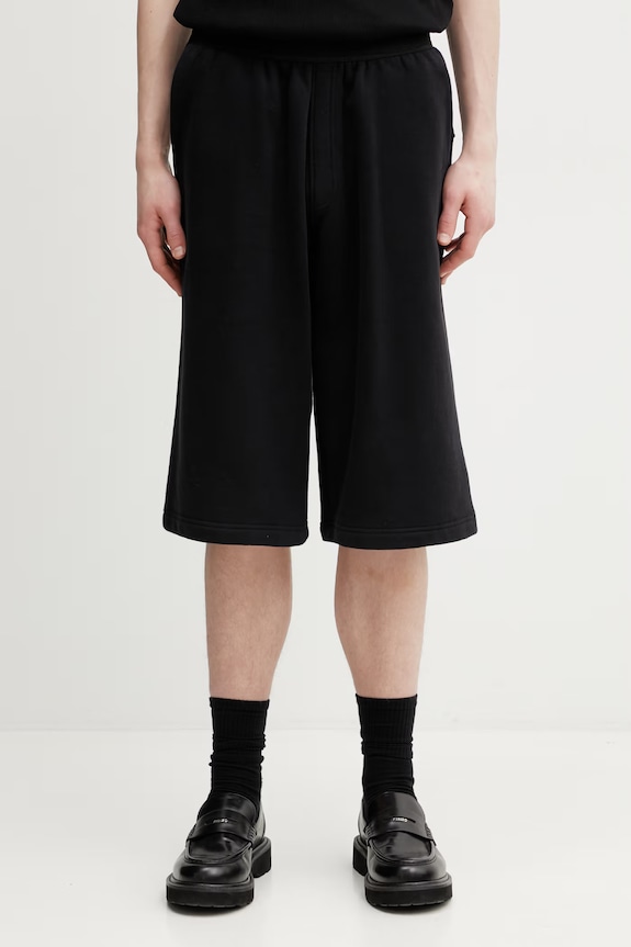 HELIOT EMIL trenirka kratke hlače moške bombažne črna SS26.M.10.231.BLK01