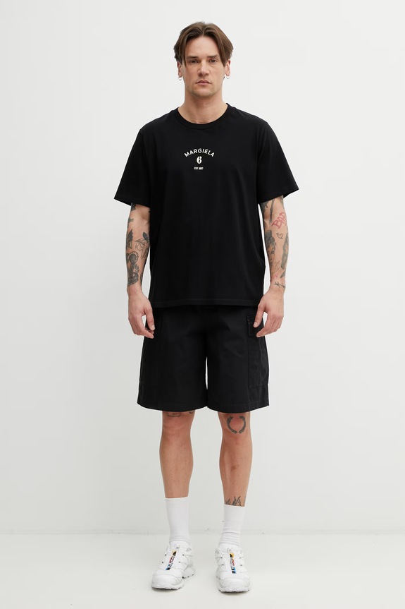 MM6 Maison Margiela cargo kratke hlače moške bombažne SH0MU0021.MTN137.961 črna