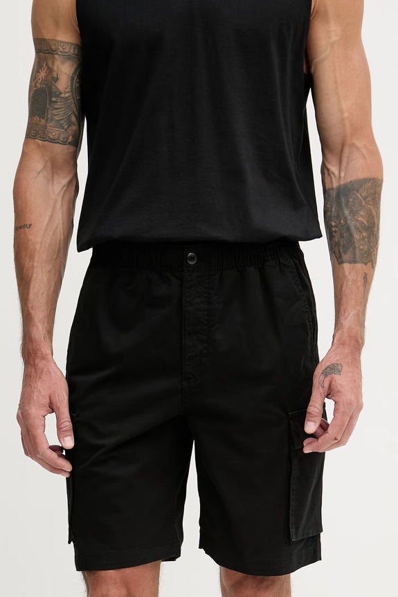 Calvin Klein Jeans Σορτς cargo Ανδρικά βαμβακερά με ελαστάνη μαύρο LV04RB618G