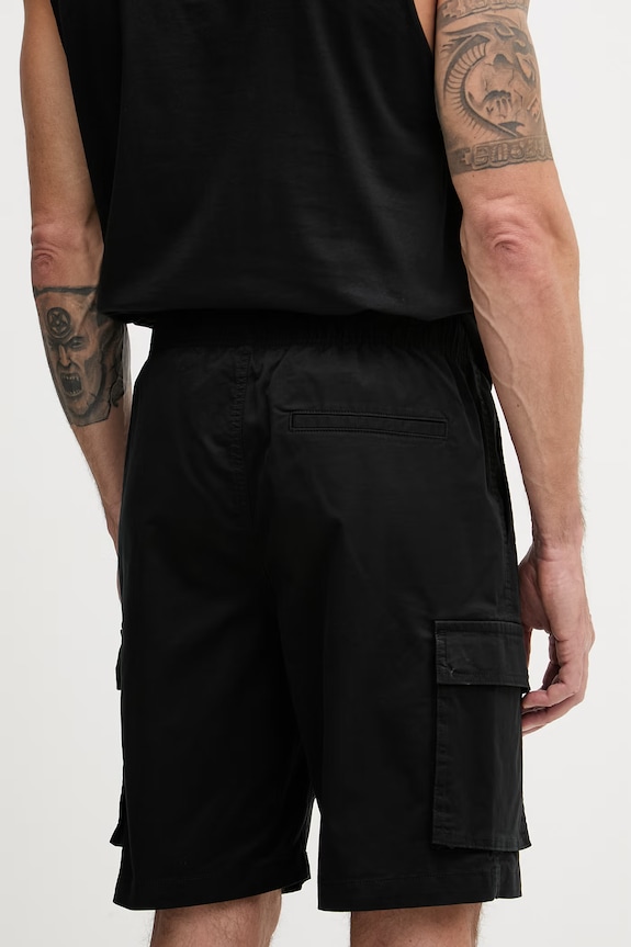 Ρούχα Calvin Klein Jeans Σορτς cargo Ανδρικά βαμβακερά με ελαστάνη LV04RB618G μαύρο