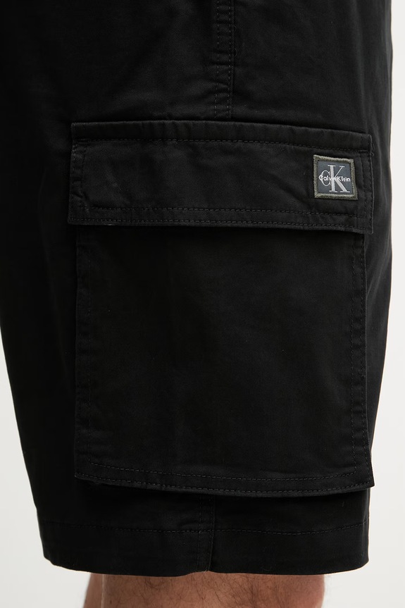 Calvin Klein Jeans Σορτς cargo Ανδρικά βαμβακερά με ελαστάνη μαύρο LV04RB618G