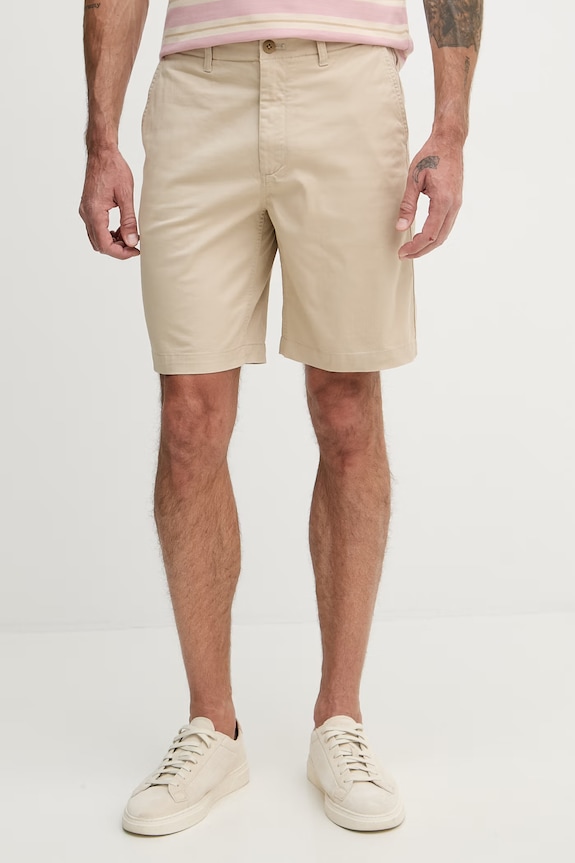 Calvin Klein Jeans šortky chino pánske bavlnené s elastanom béžová LV04RF617G