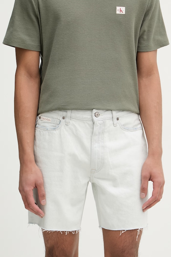 Calvin Klein Jeans pantaloncini da uomo in cotone blu LV04RF787G