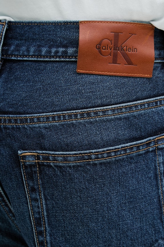 Calvin Klein Jeans kratke hlače muške od trapera mornarsko plava LV04RF792G