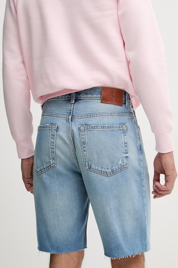 Oblečenie Calvin Klein Jeans šortky pánske rifľové LV04RF795G modrá