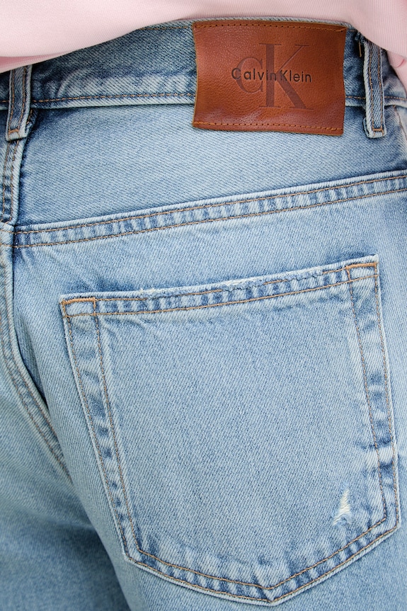 Calvin Klein Jeans šortky pánske rifľové modrá LV04RF795G