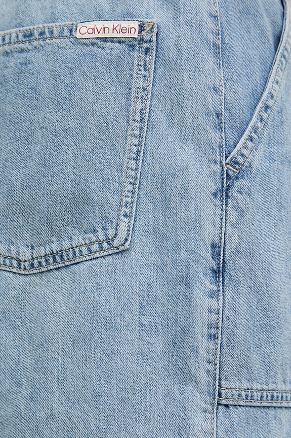 Calvin Klein Jeans bermudanadrág férfi vászonnal kék LV04RF907G