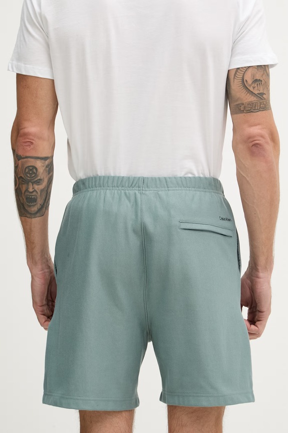 Oblečenie Calvin Klein Jeans teplákové šortky pánske LV04RF252G zelená