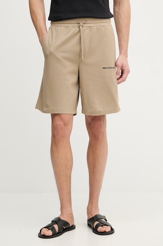 Marc O'Polo pantaloni scurți de trening pentru bărbați, din bumbac bej 5000008254
