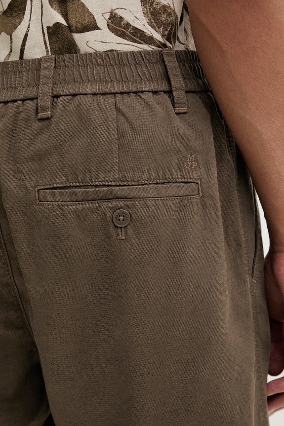 Marc O'Polo pantaloni scurți pentru femei, din bumbac maro 5000012809