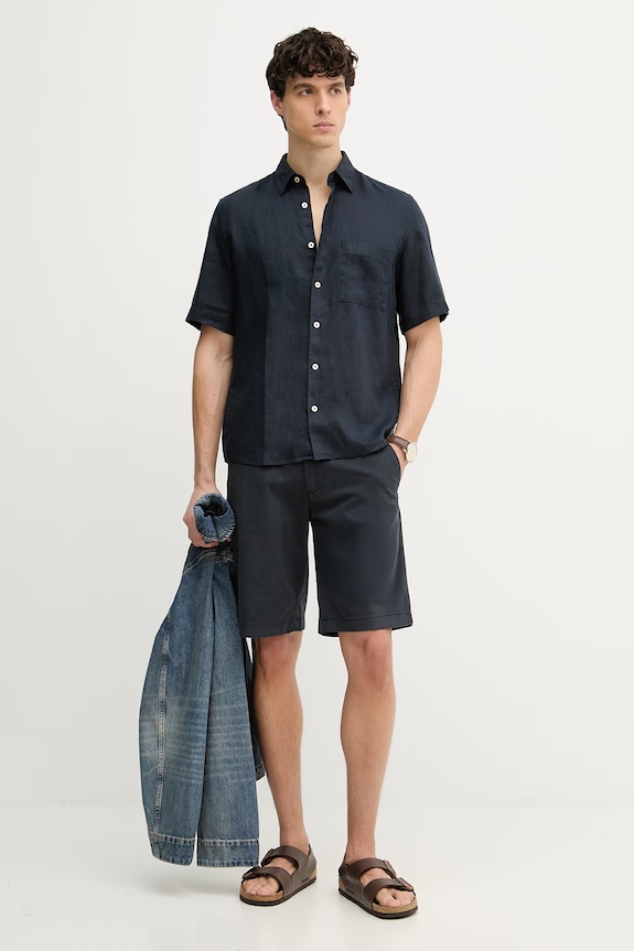 Marc O'Polo pantaloni scurți pentru bărbați, din bumbac cu elastan 5000012812 bleumarin SS26